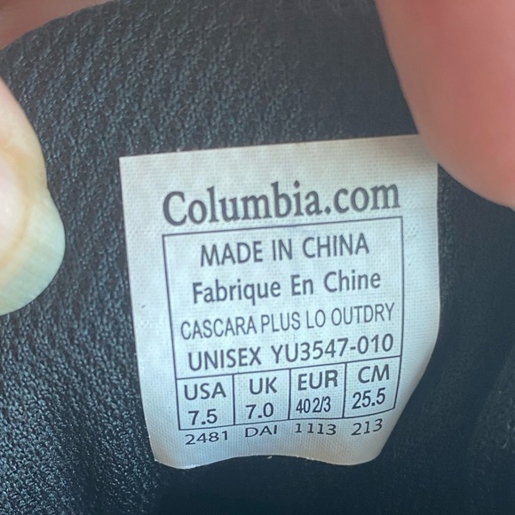 Columbia Cascara Plus Lo Outdry Unisex Hiking Shoes Brown/Tan EU 40/ US 9 - Picture 9 of 10